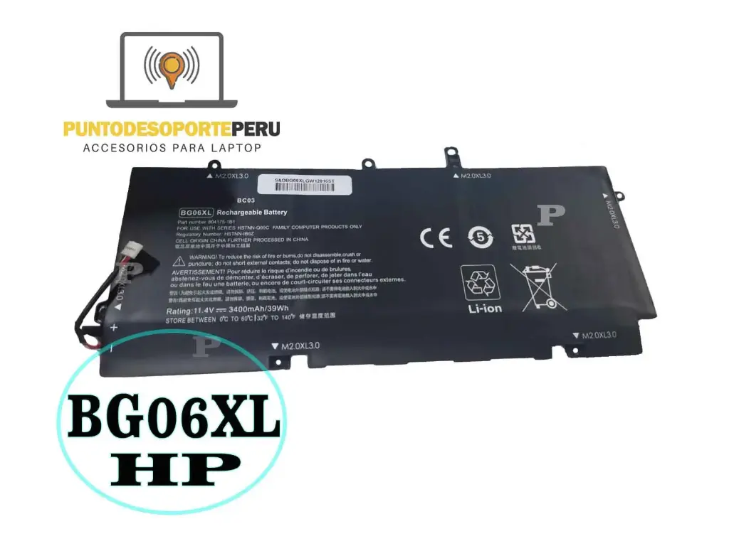 Batería BG06XL para Laptop - HP Folio1040 G3 HSTNN-IB6Z/Q99C/DB5D